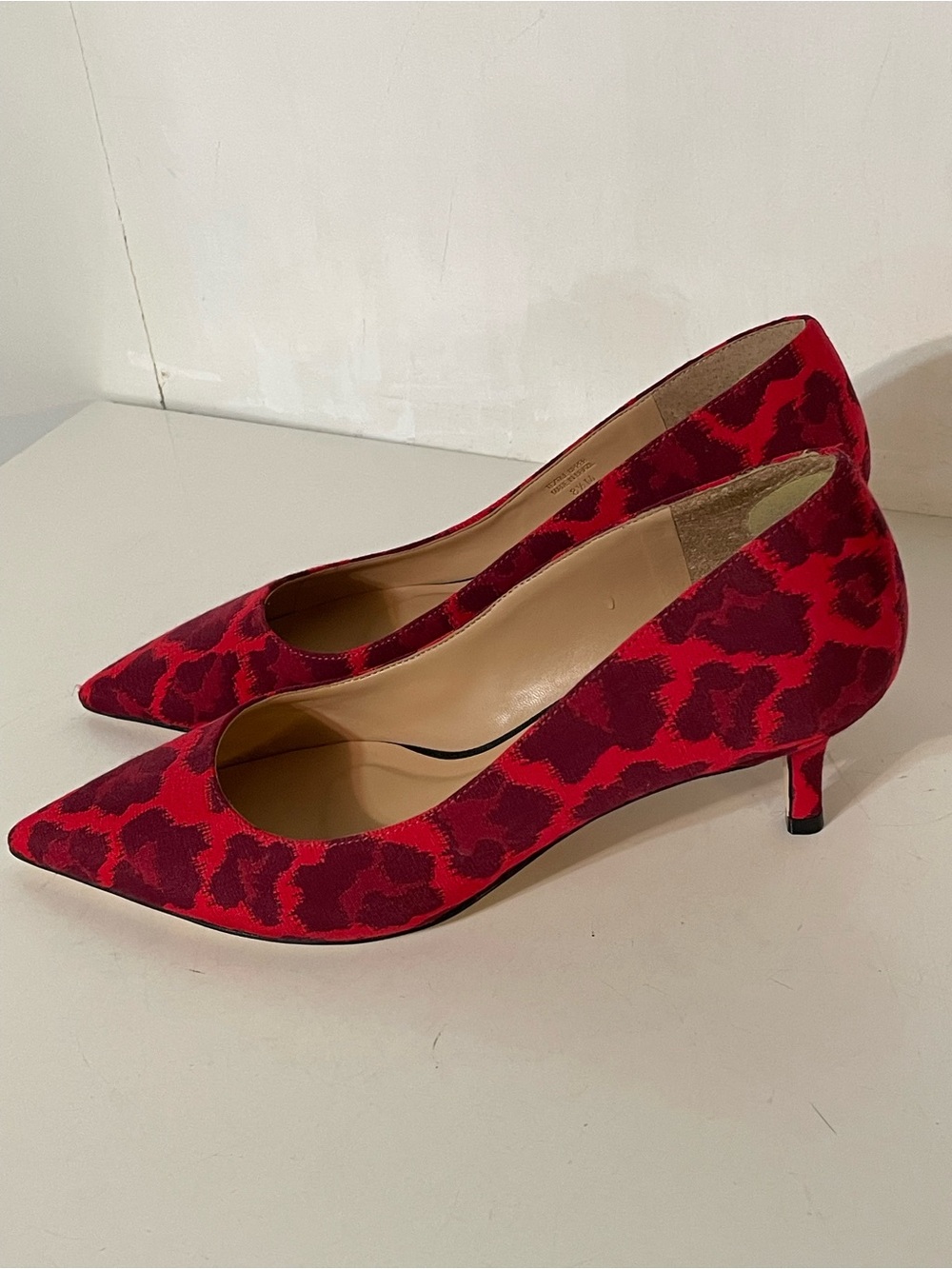 Talbots Heels in Red Cheetah Print